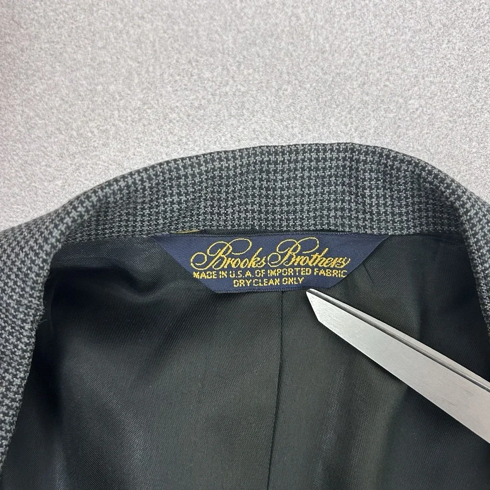 Brooks Brothers Vintage Sport‎ Coat Mens Houndstooth 2 Button 43 L Made In USA